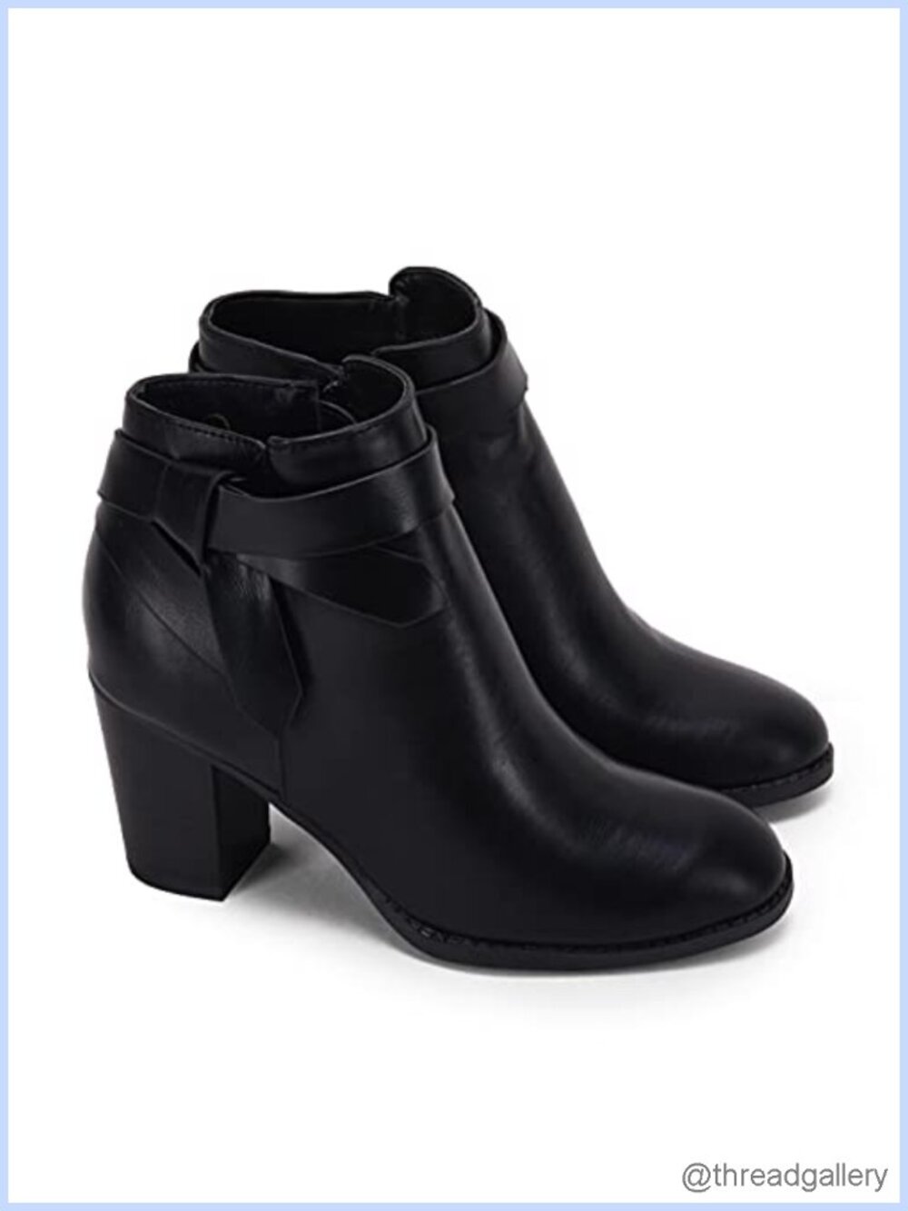 Faux Suede Chelsea Ankle Bootie Stacked Heel Side Zipper Women's Boots